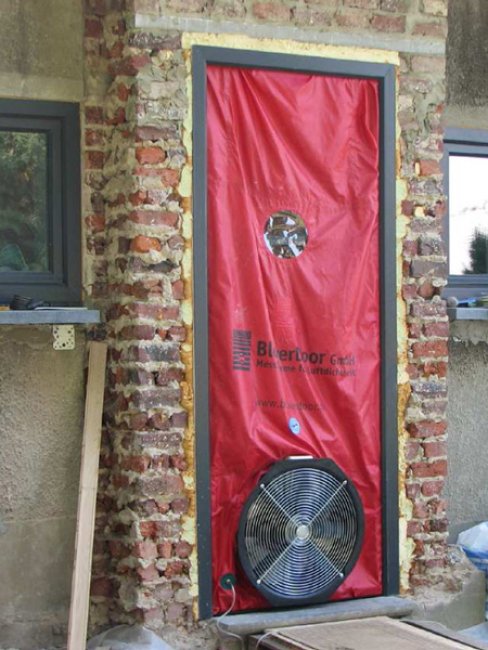 Test d'infiltrométrie en cours de chantier